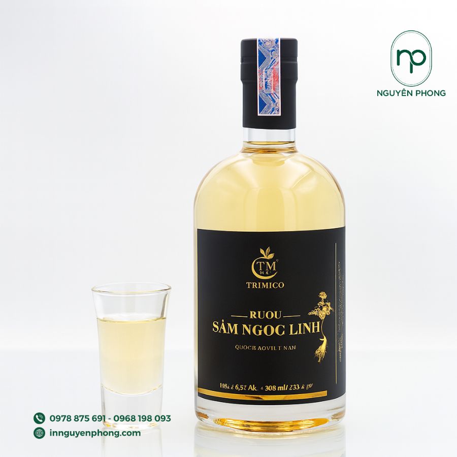 In tem dán rượu sâm giá rẻ tại Hà Nội